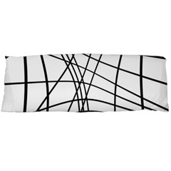 Black And White Decorative Lines Body Pillow Case (dakimakura)