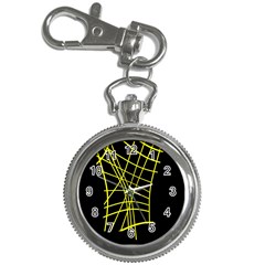 Yellow Abstraction Key Chain Watches by Valentinaart