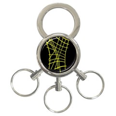 Yellow Abstraction 3-ring Key Chains by Valentinaart