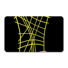 Yellow Abstraction Magnet (rectangular) by Valentinaart