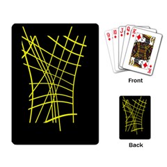 Yellow Abstraction Playing Card by Valentinaart