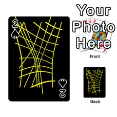 Yellow Abstraction Playing Cards 54 Designs  by Valentinaart