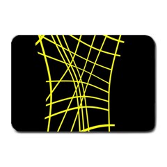 Yellow Abstraction Plate Mats