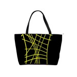 Yellow abstraction Shoulder Handbags Front