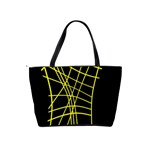 Yellow abstraction Shoulder Handbags Back