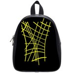 Yellow abstraction School Bags (Small)  Front