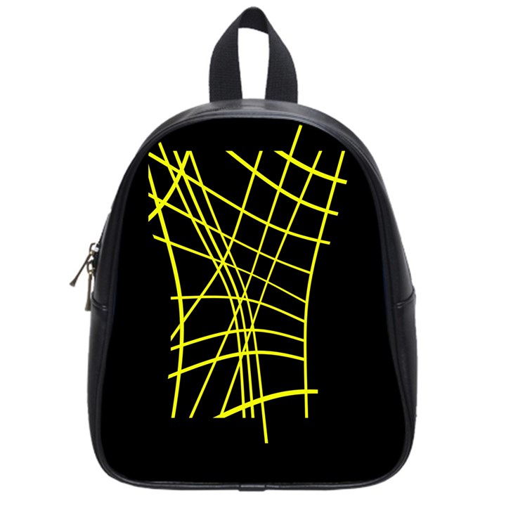 Yellow abstraction School Bags (Small) 