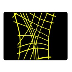 Yellow Abstraction Fleece Blanket (small)