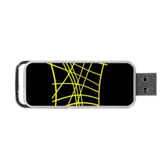 Yellow Abstraction Portable Usb Flash (one Side)