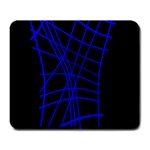 Neon blue abstraction Large Mousepads Front