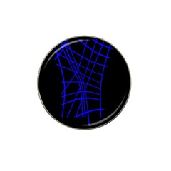 Neon blue abstraction Hat Clip Ball Marker