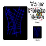 Neon blue abstraction Multi-purpose Cards (Rectangle)  Back 2