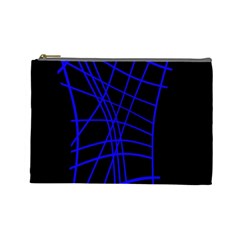 Neon blue abstraction Cosmetic Bag (Large) 