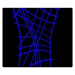 Neon blue abstraction Double Sided Flano Blanket (Small)  50 x40  Blanket Front