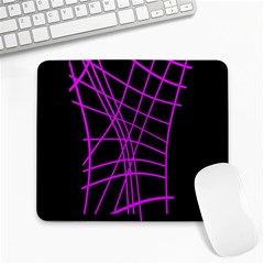 Neon Purple Abstraction Large Mousepads by Valentinaart