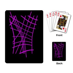 Neon Purple Abstraction Playing Card by Valentinaart