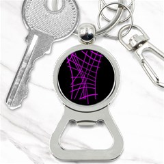 Neon Purple Abstraction Bottle Opener Key Chains by Valentinaart