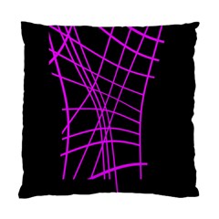 Neon Purple Abstraction Standard Cushion Case (one Side) by Valentinaart