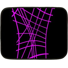 Neon Purple Abstraction Fleece Blanket (mini)