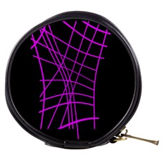 Neon Purple Abstraction Mini Makeup Bags by Valentinaart