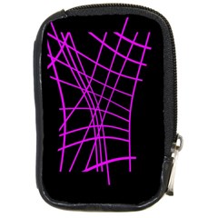 Neon Purple Abstraction Compact Camera Cases by Valentinaart