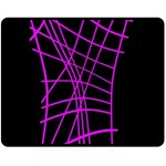 Neon purple abstraction Double Sided Fleece Blanket (Medium)  58.8 x47.4  Blanket Front