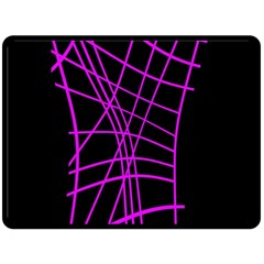 Neon Purple Abstraction Double Sided Fleece Blanket (large) 