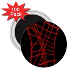 Neon red abstraction 2.25  Magnets (100 pack)  Front