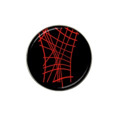 Neon Red Abstraction Hat Clip Ball Marker (10 Pack) by Valentinaart