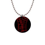 Neon red abstraction Button Necklaces Front