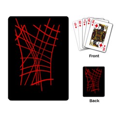 Neon red abstraction Playing Card