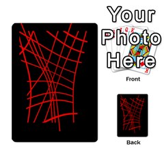 Neon red abstraction Multi-purpose Cards (Rectangle) 