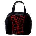 Neon red abstraction Classic Handbags (2 Sides) Back