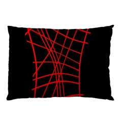 Neon red abstraction Pillow Case