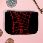 Neon red abstraction Mini Coin Purses Front