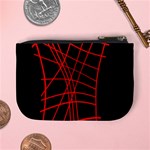 Neon red abstraction Mini Coin Purses Back