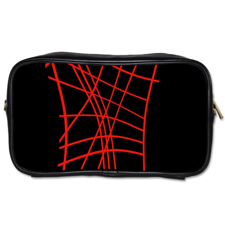 Neon red abstraction Toiletries Bags 2-Side