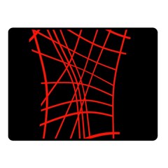 Neon red abstraction Fleece Blanket (Small)