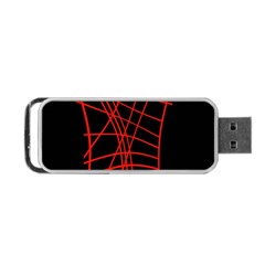 Neon red abstraction Portable USB Flash (Two Sides)