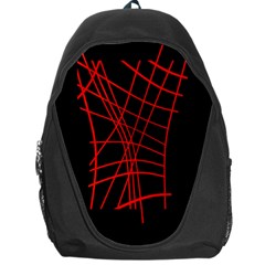 Neon red abstraction Backpack Bag