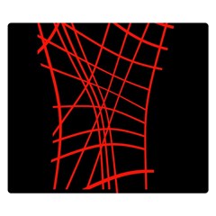 Neon red abstraction Double Sided Flano Blanket (Small) 