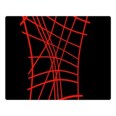 Neon red abstraction Double Sided Flano Blanket (Large) 