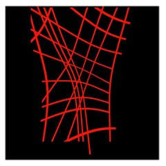 Neon red abstraction Large Satin Scarf (Square)