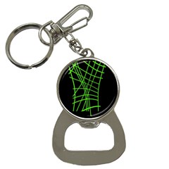 Green Neon Abstraction Bottle Opener Key Chains by Valentinaart