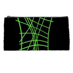 Green Neon Abstraction Pencil Cases by Valentinaart