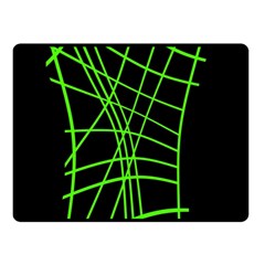 Green Neon Abstraction Fleece Blanket (small) by Valentinaart