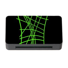 Green Neon Abstraction Memory Card Reader With Cf