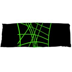 Green Neon Abstraction Body Pillow Case (dakimakura) by Valentinaart