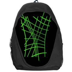 Green Neon Abstraction Backpack Bag by Valentinaart