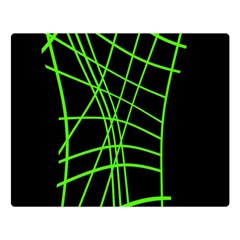 Green Neon Abstraction Double Sided Flano Blanket (large) 